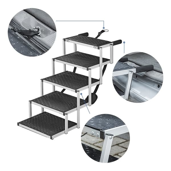 Hundetrapper aluminium sammenleggbar