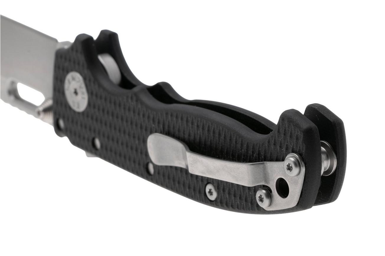Demko MG AD20 Shark-Lock, Stonewashed MagnaCut Clip Point, MGAD20-MAG-BLK-G10, Black G10 zakmes