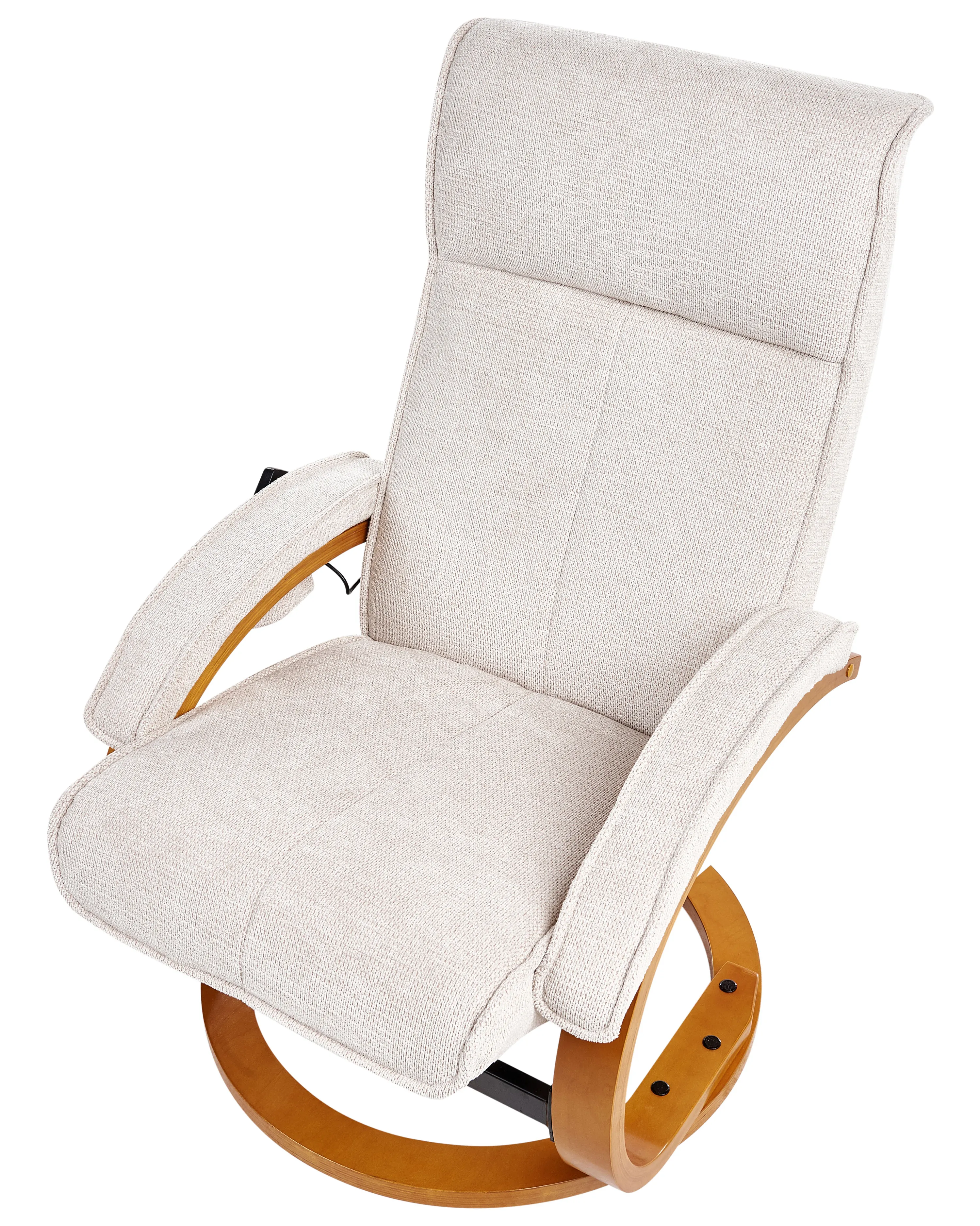 Massagestoel HERO met voetenbank Stof Lichtbeige