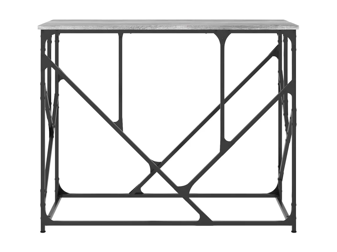 Table console sonoma gris 100x40x80 cm bois d'ingénierie