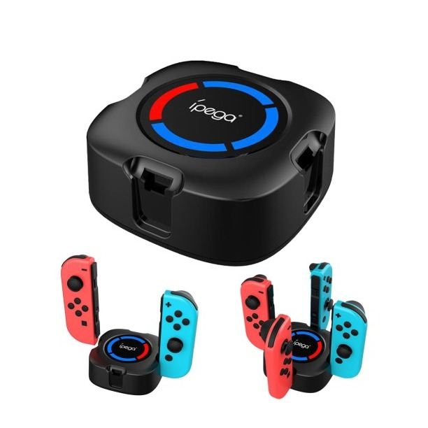 (4-fach) Ladestation Charging Dock für Nintendo Switch / OLED Joy-Con mit LED Ladeindikator - Schwarz