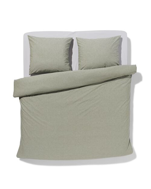 housse de couette chambray 200x200/220 vert