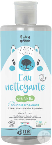 MKL Green Nature Baby Green Eau Nettoyante Bio Flacon-Pompe 1l