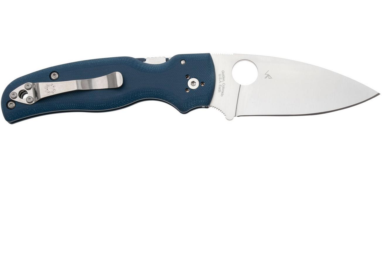 Spyderco Shaman Cobalt Blue CPM SPY27 C229GPCBL zakmes, Sal Glesser design