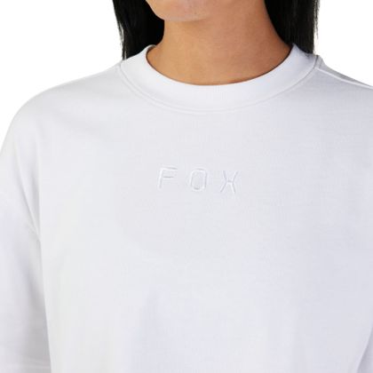 T-Shirt manches courtes Fox WOMEN WORDMARK OS CROP - Blanc