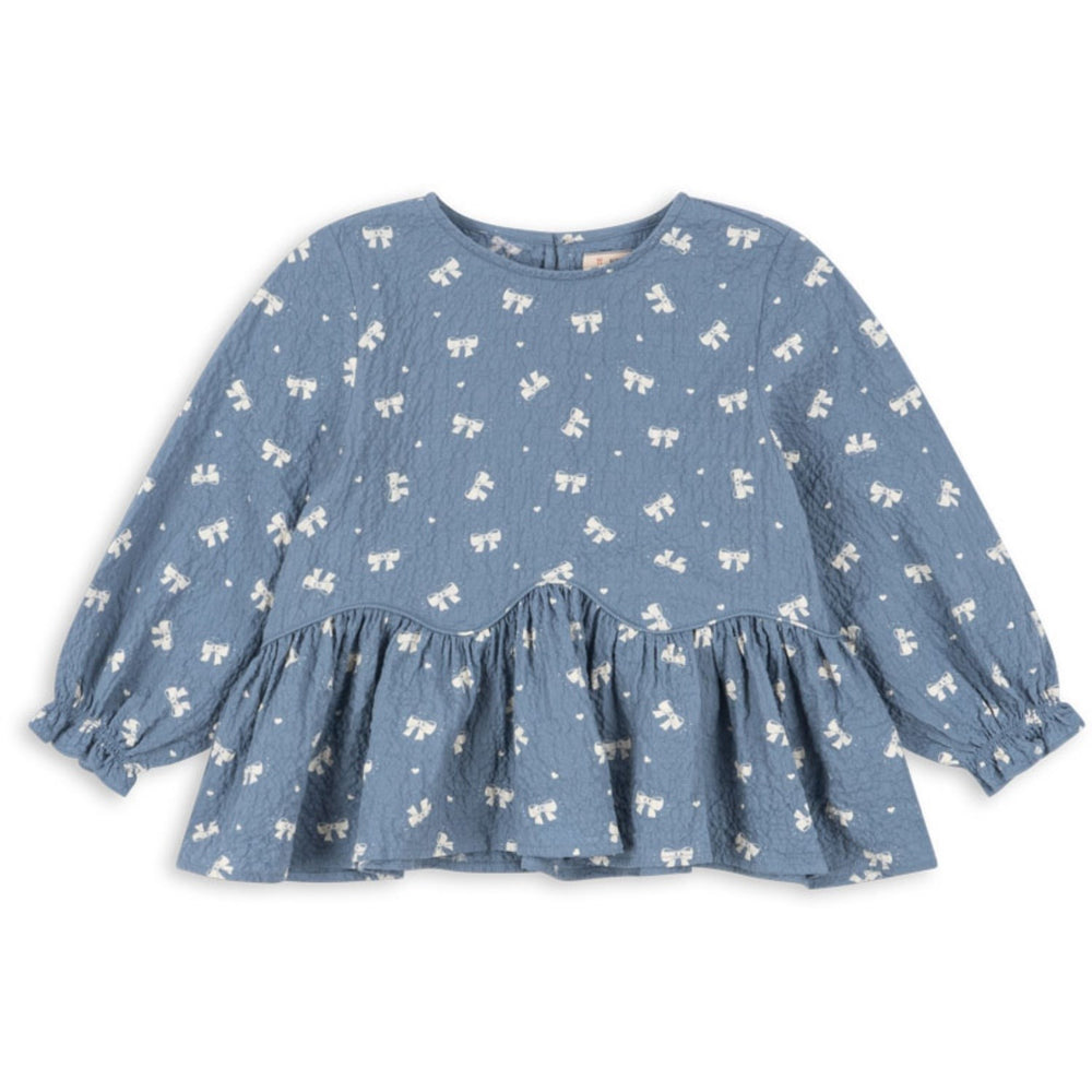 Køb Konges Sløjd Boucle Blue Vida Bluse GOTS