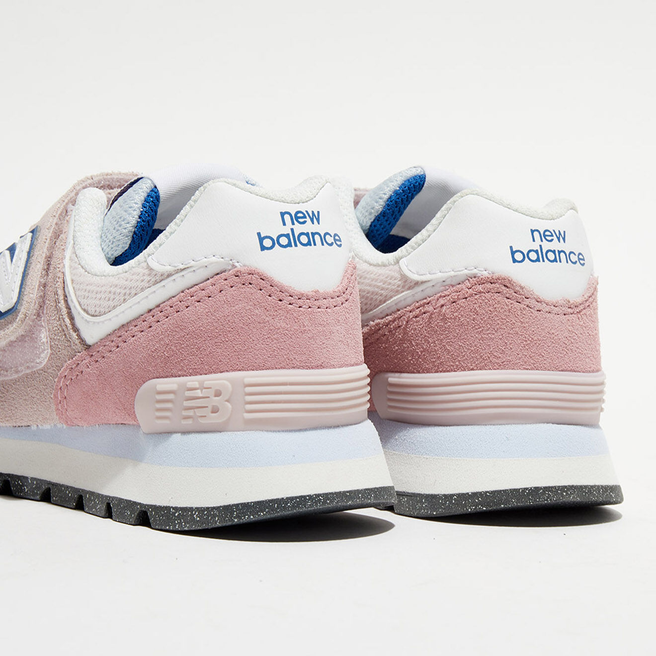 New Balance Baskets en Cuir & Textile 574 roses