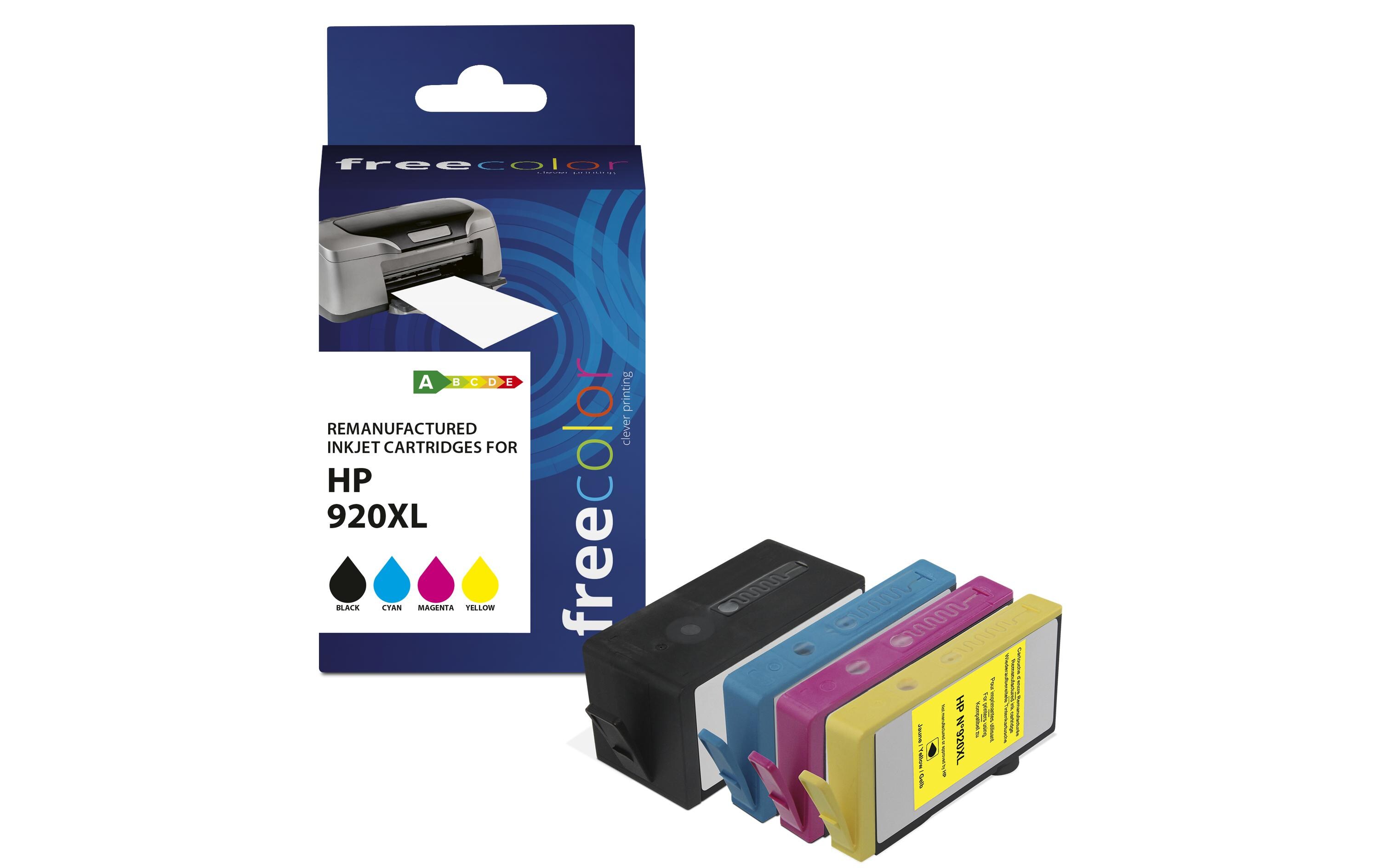 Tinte HP No. 920 XL Multipack ColorTintenset: Schwarz, Cyan, Magenta und Gelb
