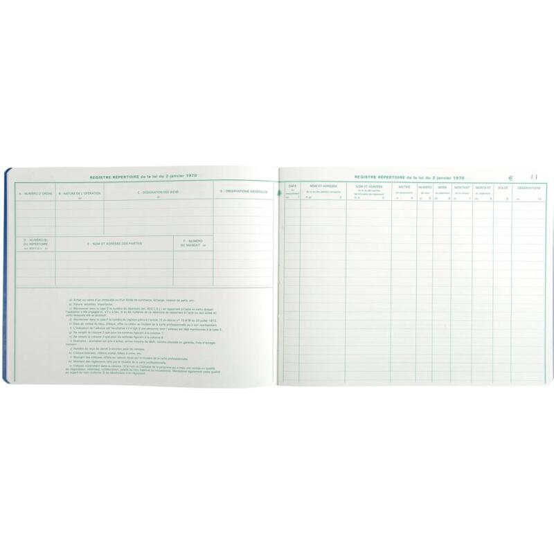 Piqûre 25x32cm pour agents immobiliers et marchands de biens - 80 pages