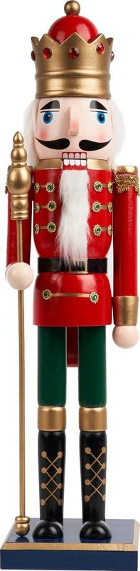 THE TWIDDLERS - XL Houten Kerst Notenkraker Soldaat - Groot 50cm - Traditionele Kerstdecoratie