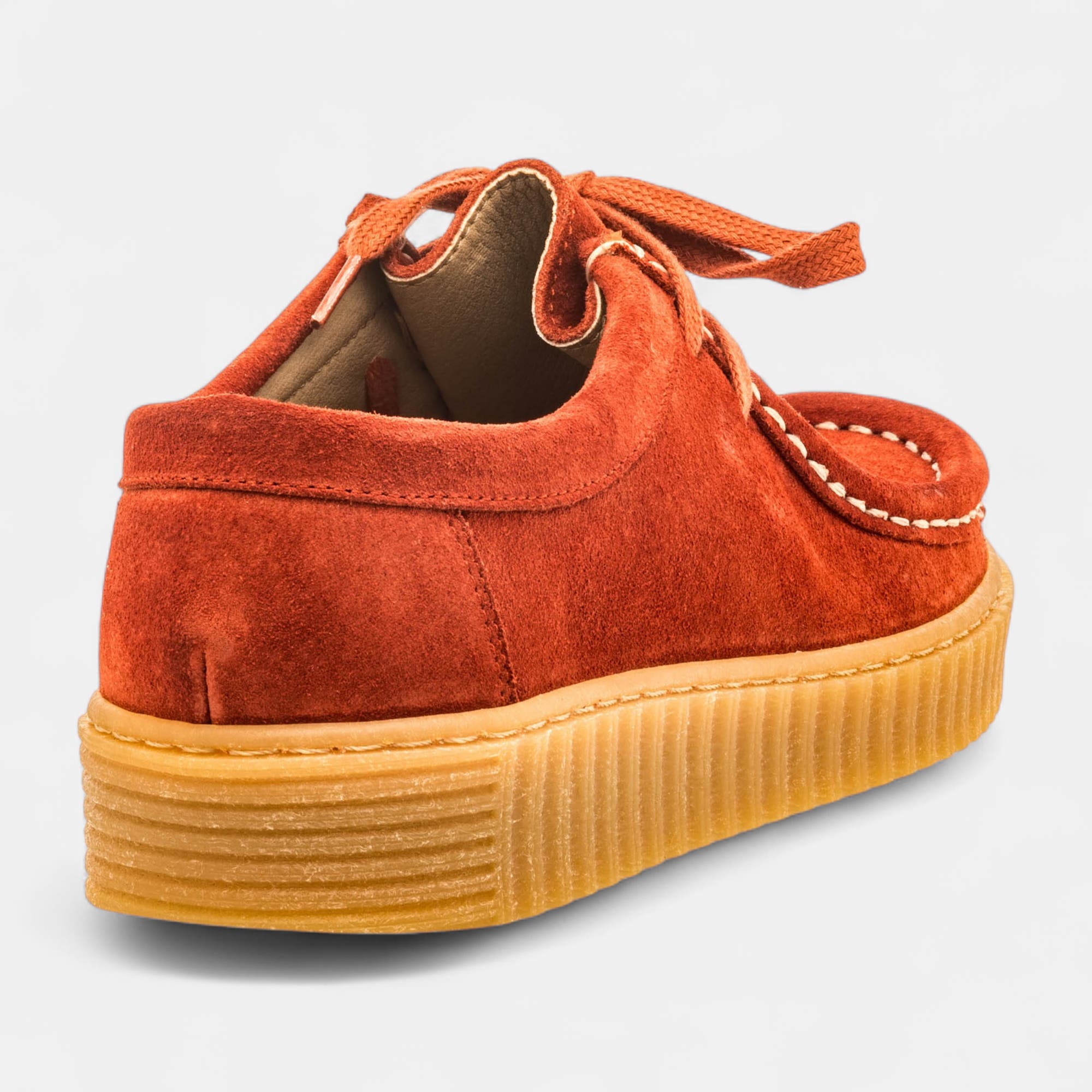 Derbies Femme en cuir corail