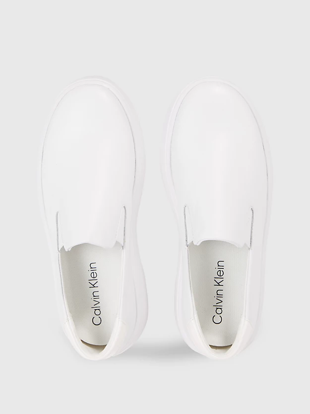 Sapatos plataforma de couro sem cadarço