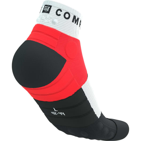 Chaussette running COMPRESSPORT ULTRA TRAIL LOW SOCKS FLUO RED/WHITE