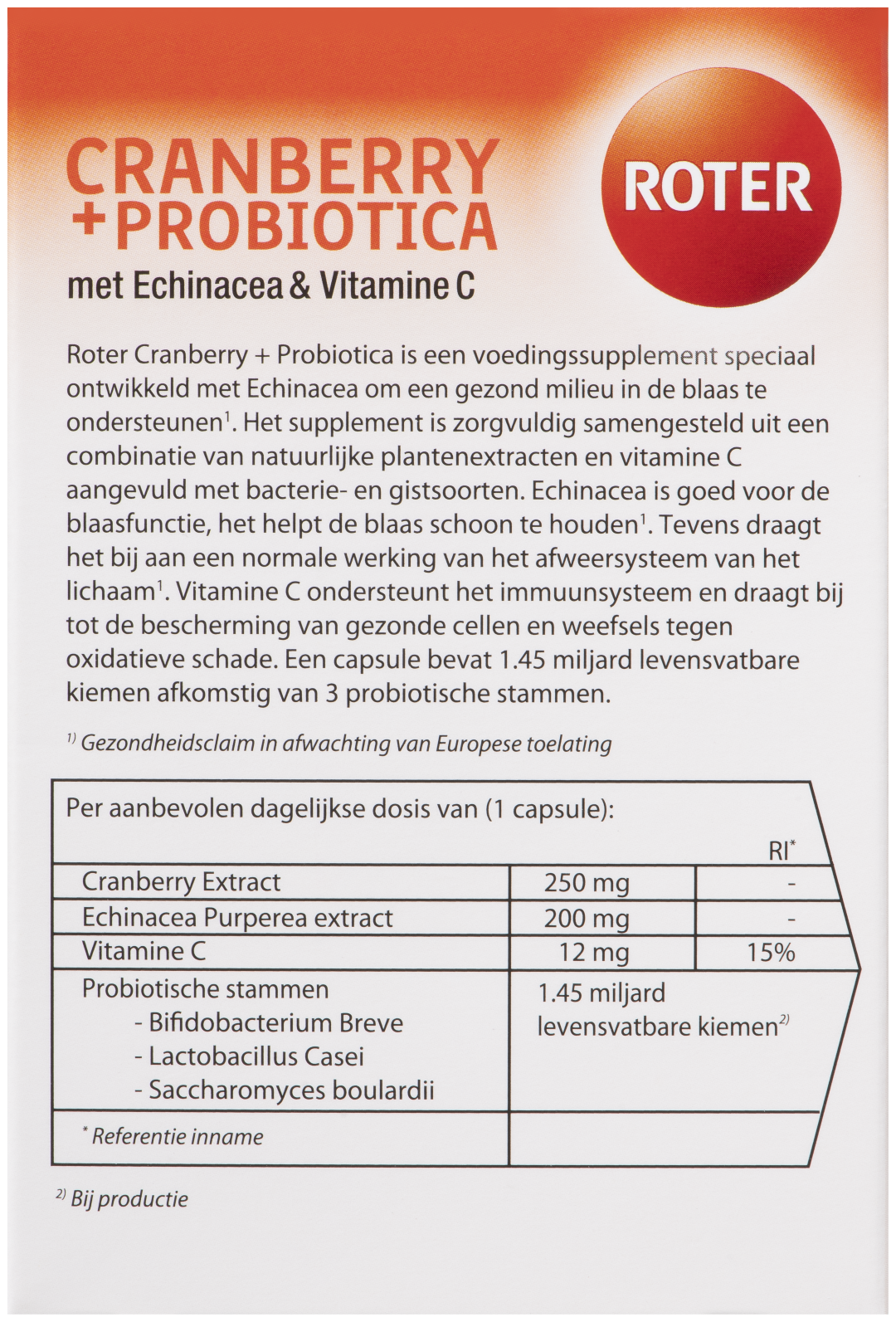 Roter Cranberry & Probiotica (30 capsules)