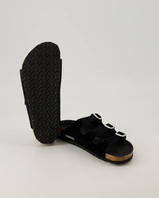 Birkenstock Florida Kids Vegan Pantoletten in Schwarz