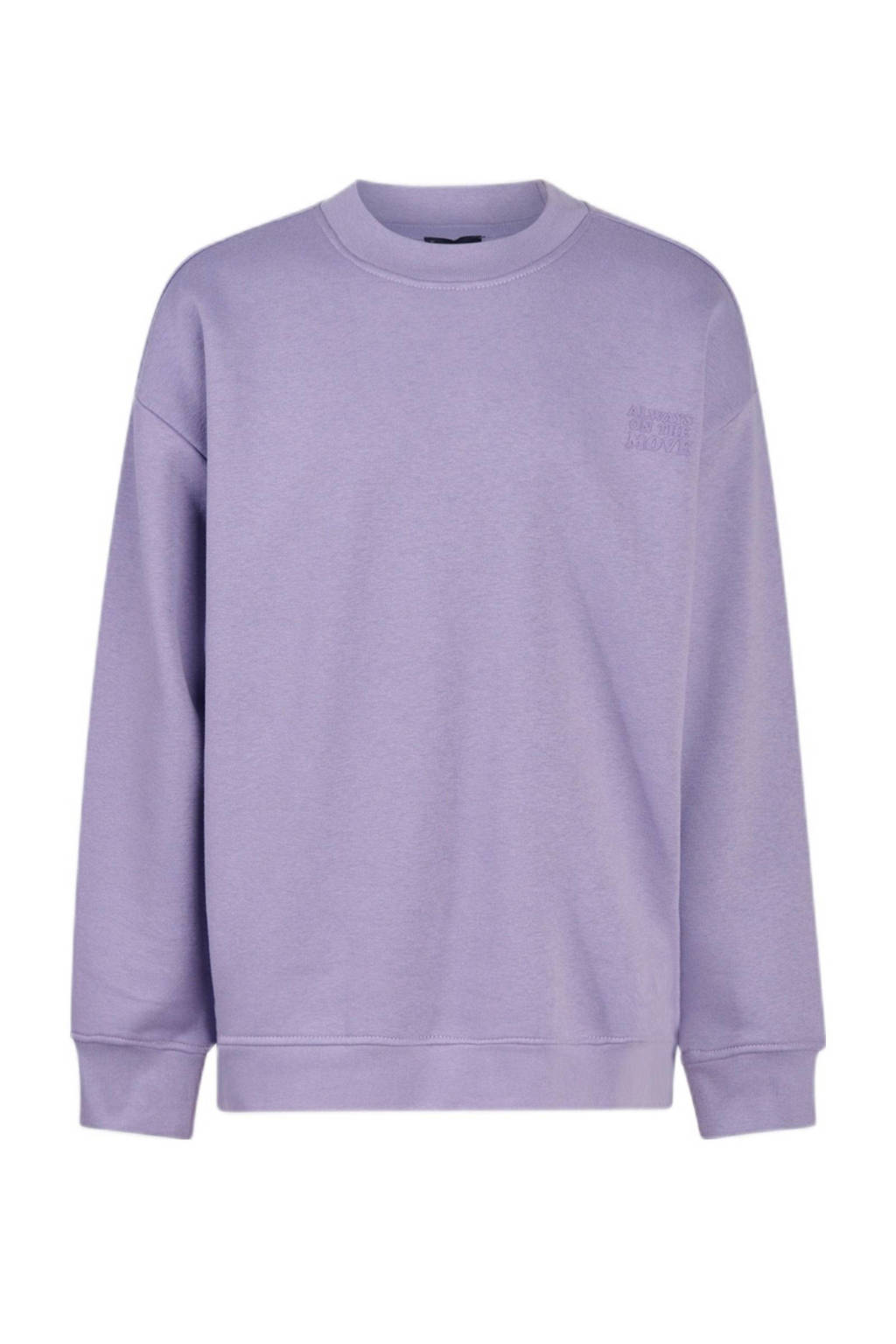 Shoeby sweater met backprint lila