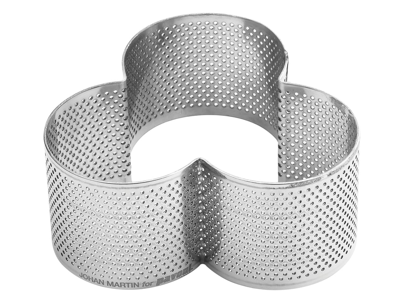 Cercle trèfle perforé - spécial viennoiserie - Ø 10.5 x ht 4.5 cm - Pavoni