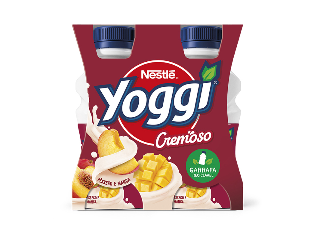 IOGURTE YOGGI LÍQUIDO CREMOSO PESSEGO E MANGA 4X160G