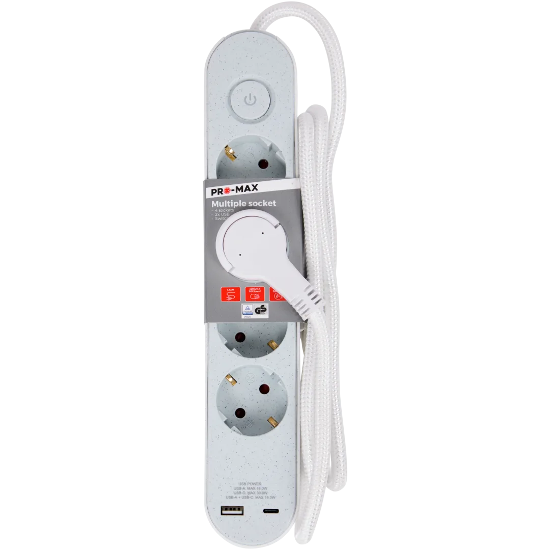 Pro-max stekkerdoos 4-voudig