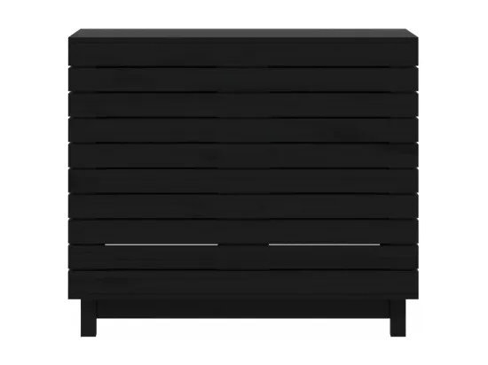 Panier à linge 88,5x44x76 bois massif de pin