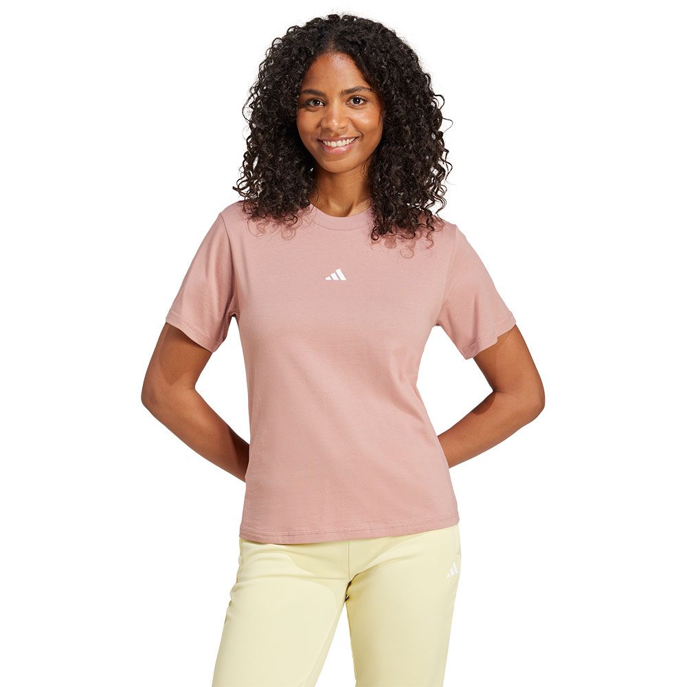 adidas Essentials Small Logo Cotton T-Shirt Damen warm clay