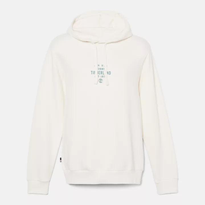 Sweat à capuche avec motif graphique unisexe en blanc