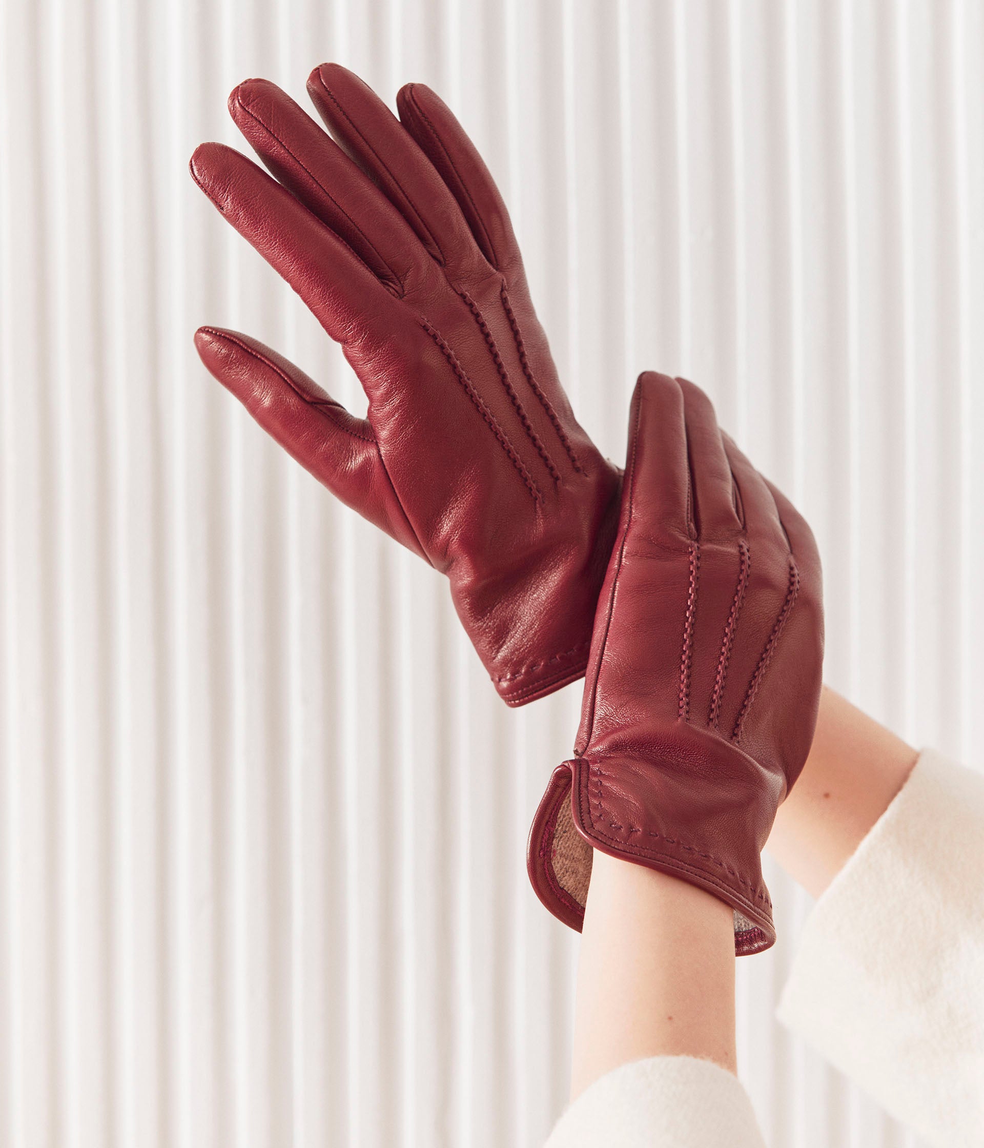 Gants en cuir rouges Robin