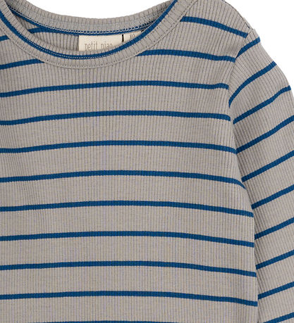 Petit Piao Body l/æ - Rib - Modal - Deep Cobalt/Grey Stone