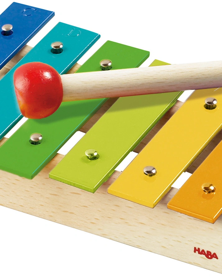 Metallophon FARBENFROH mit Klöppel in bunt