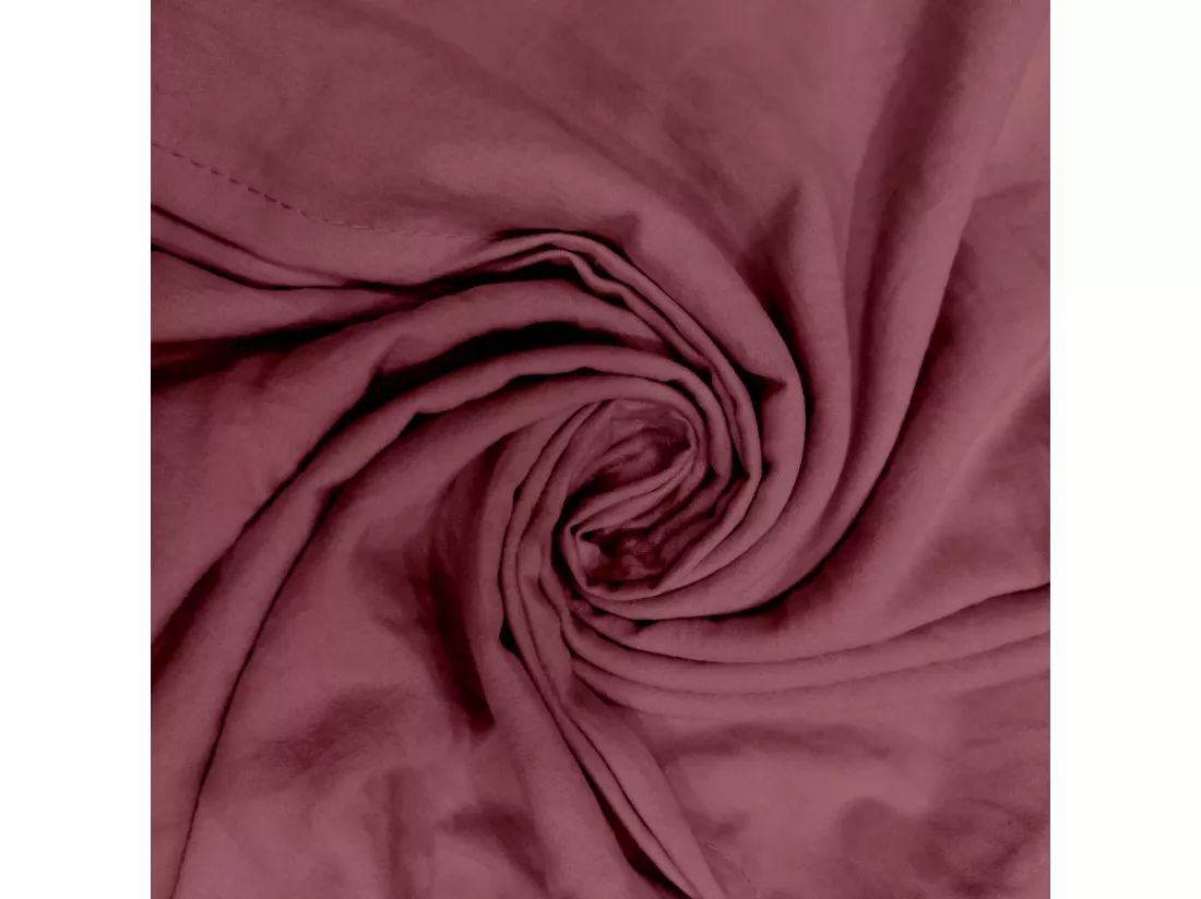 Parure housse de couette en microfibre lavée 240x220 cm BOHEME framboise, par Soleil d'Ocre