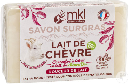 MKL Green Nature Savon Surgras Lait De Chèvre Bio Visage Et Corps Douceur De Lait 100g