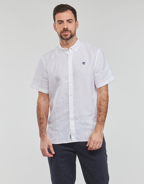 Timberland - SS Mill River Linen Shirt Slim Blanco