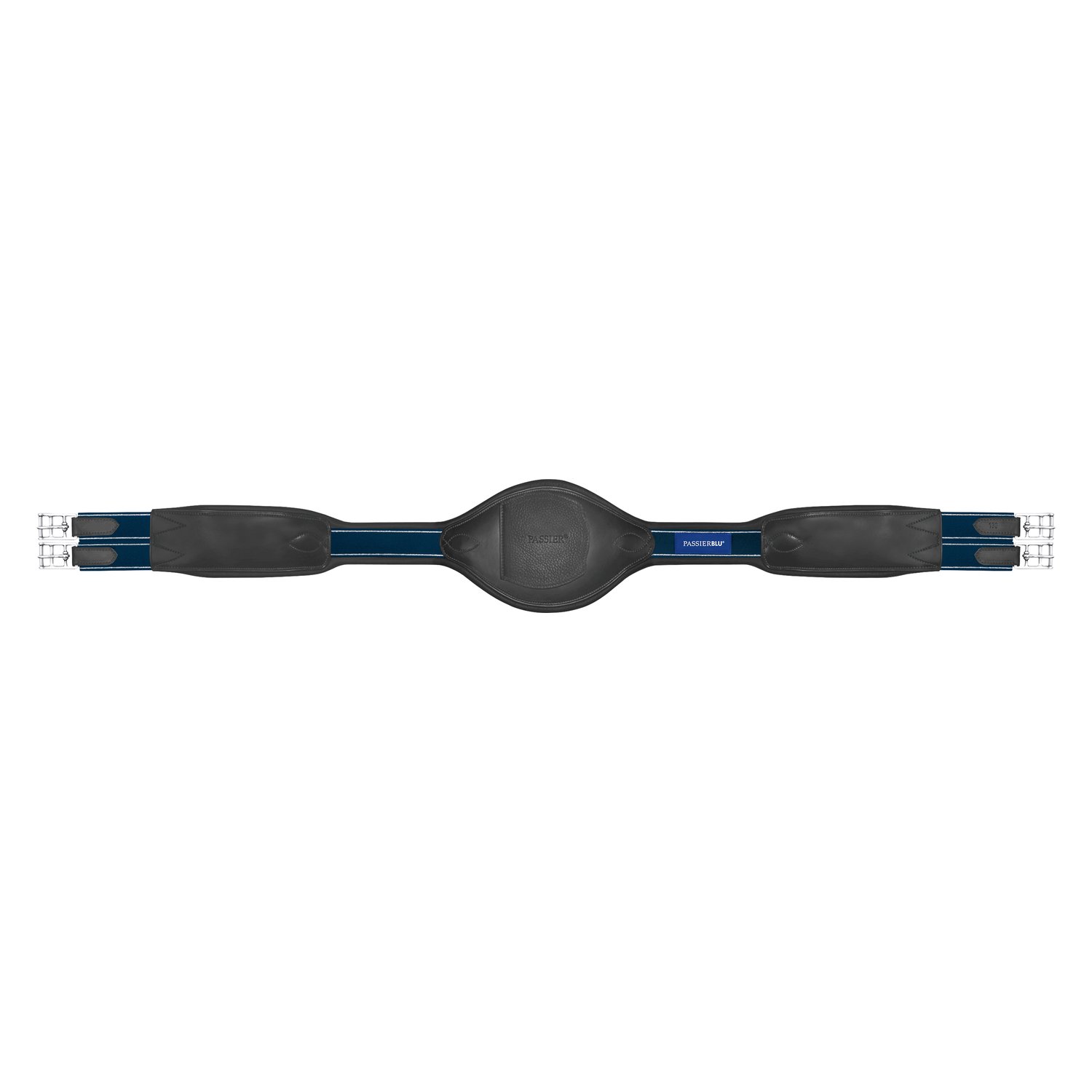 PASSIERBLU Grip-Leder-Sattelgurt  - schwarz