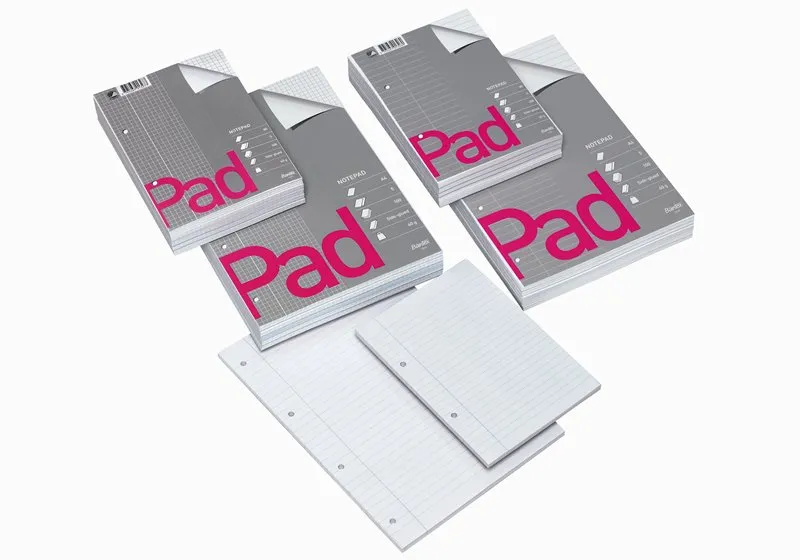 Blok A5 Bantex standard, linjeret, hullet - (5 stk.)