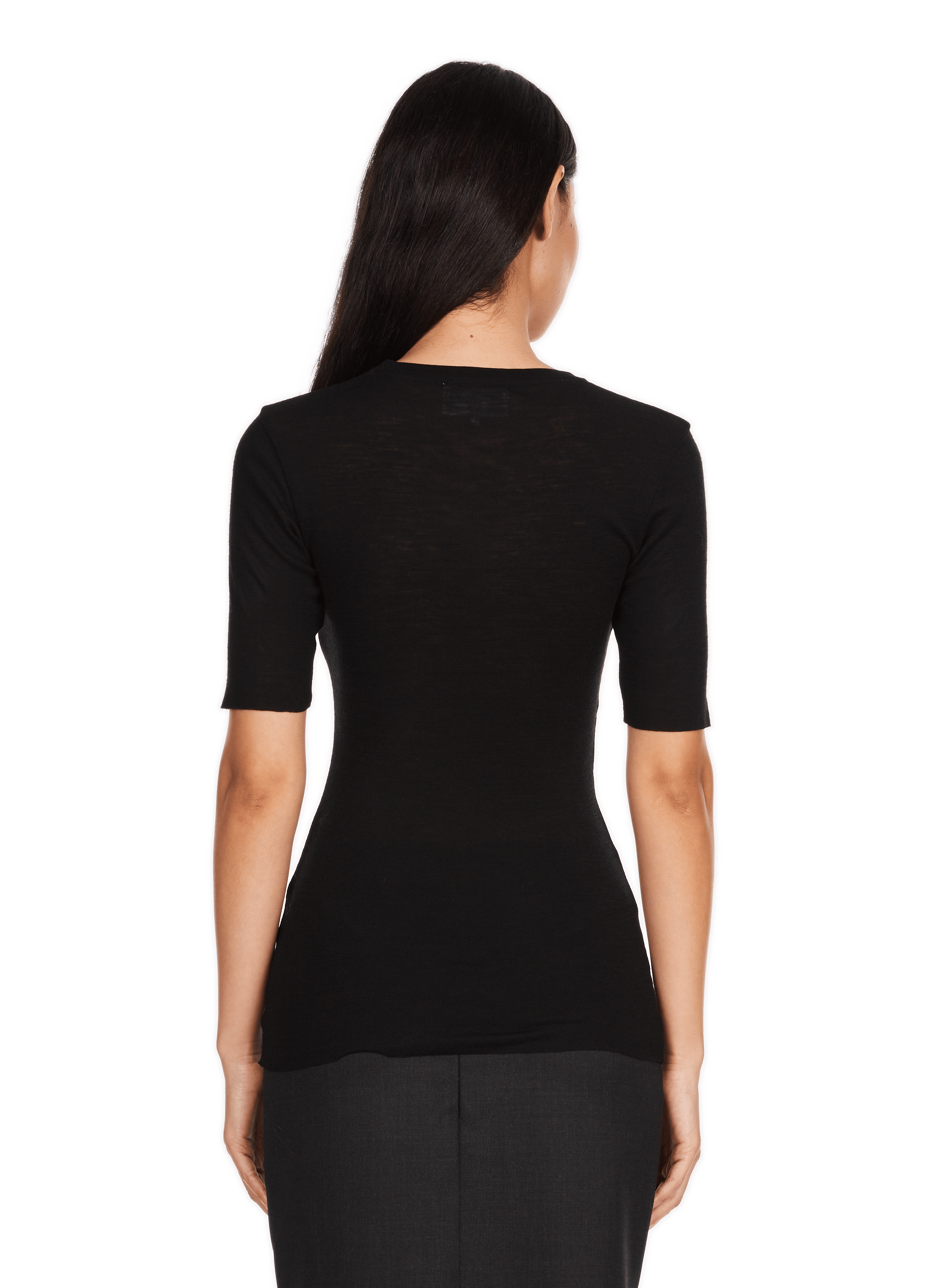 UCOS - Tee-shirt manches courtes en laine| Noir