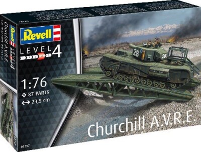 Revell - Churchill A.V.R.E. Tank Byggesæt - 1:76 - Level 4 - 03297