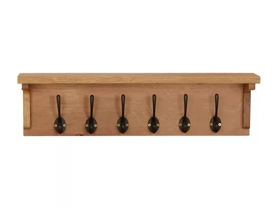 Porte-manteau 60x16x16 Bois de chêne massif