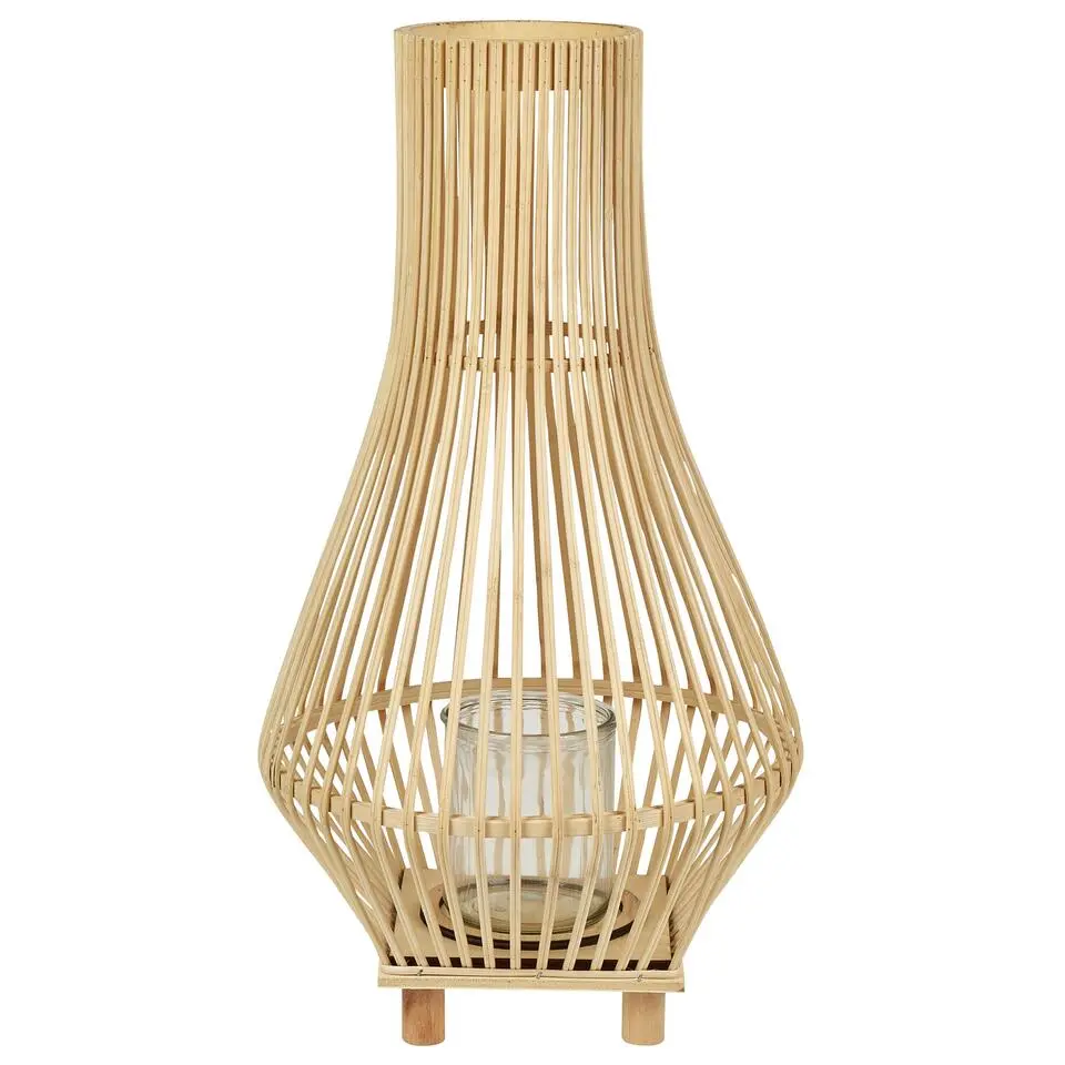 LEYTE - Lantaarn - Lichthout - 58 cm - Wilgenhout