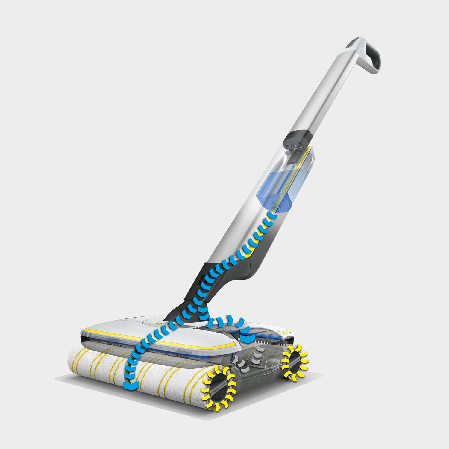 Kärcher Hartbodenreiniger FC 7 Cordless Plus Stone, kabelloser Bodenreiniger mit 4 rotierenden Mikrofaserwalzen + 2 extra Steinwalzenpaare, Akkulaufzeit: ca. 45 min, Fläche pro Ladung ca. 175 m²