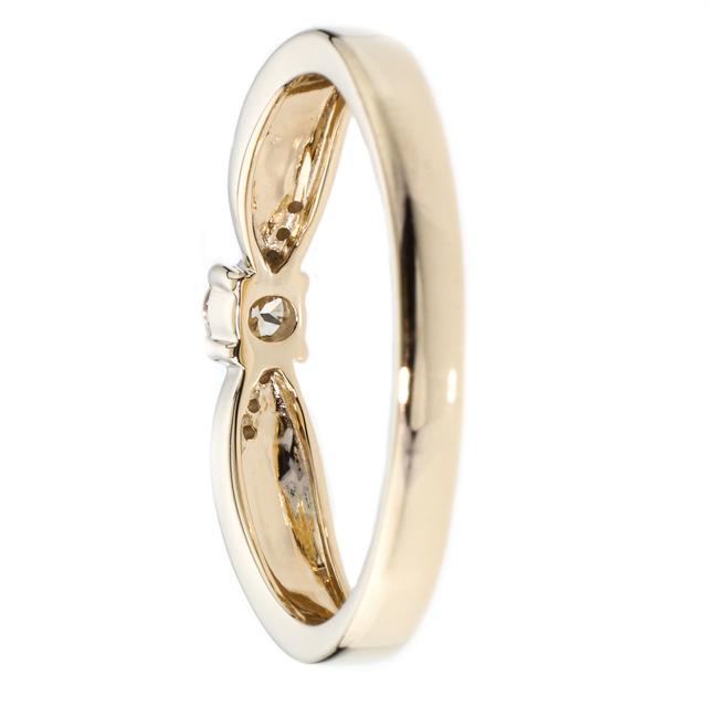 Brillant-Ring, champagnerfarben, Gold 375 poliert