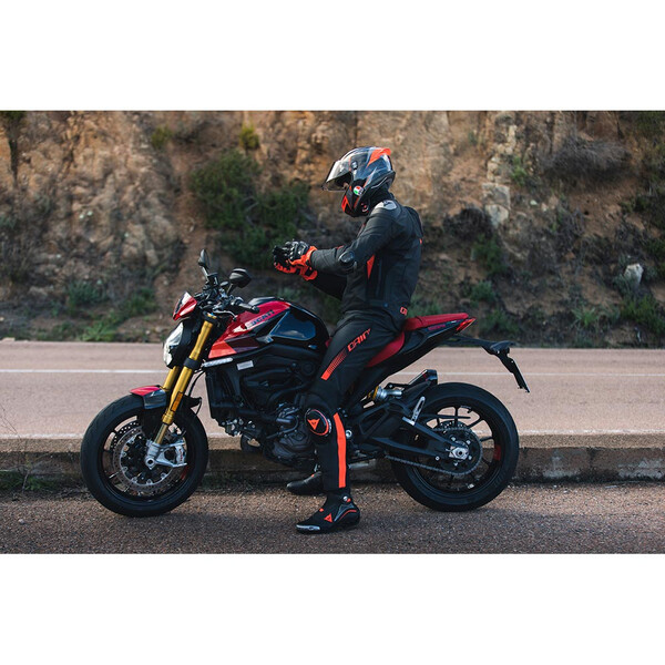 Dainese - Pantalon Super Speed Noir / Rouge fluo