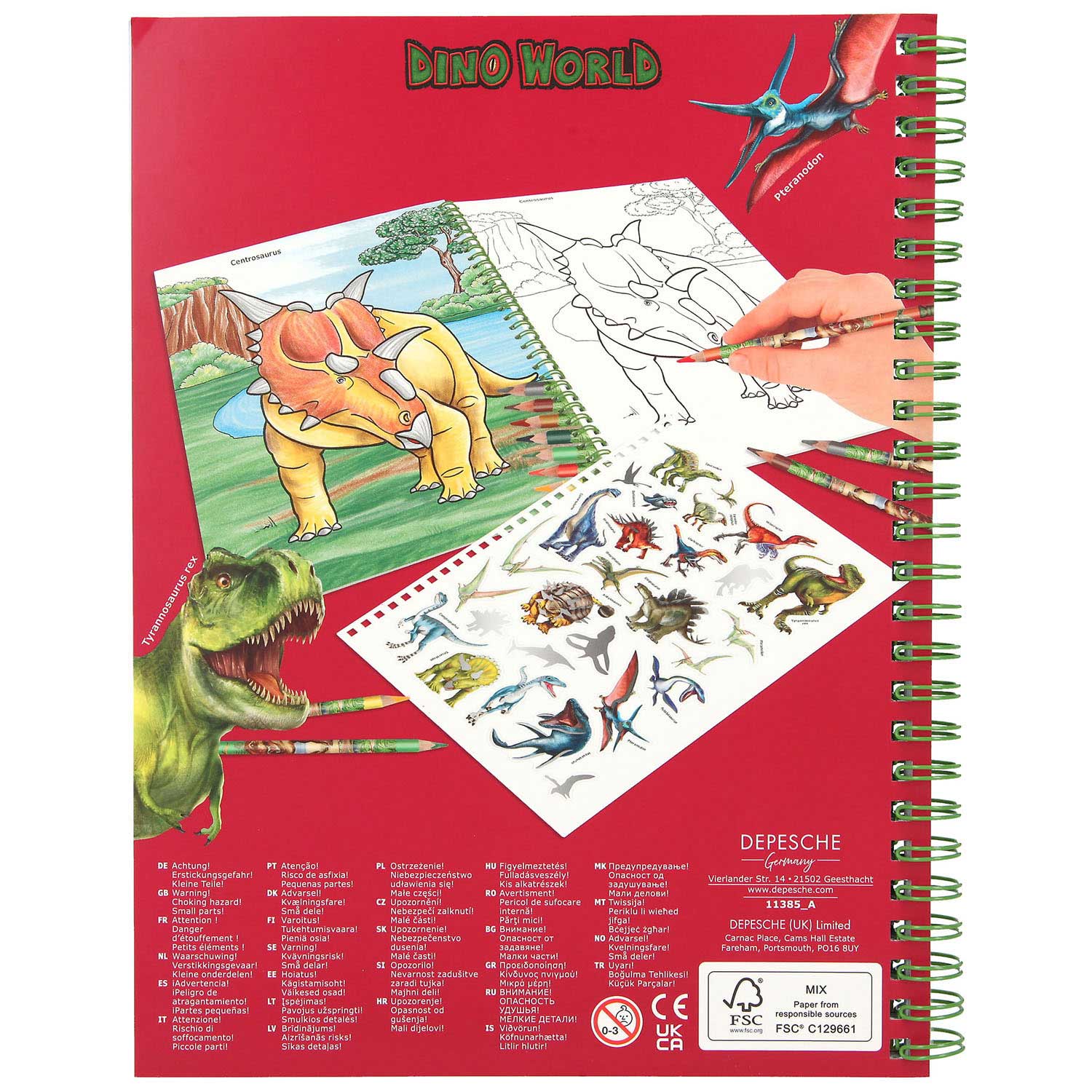 Dino World Kleurboek met Kleurpotloden