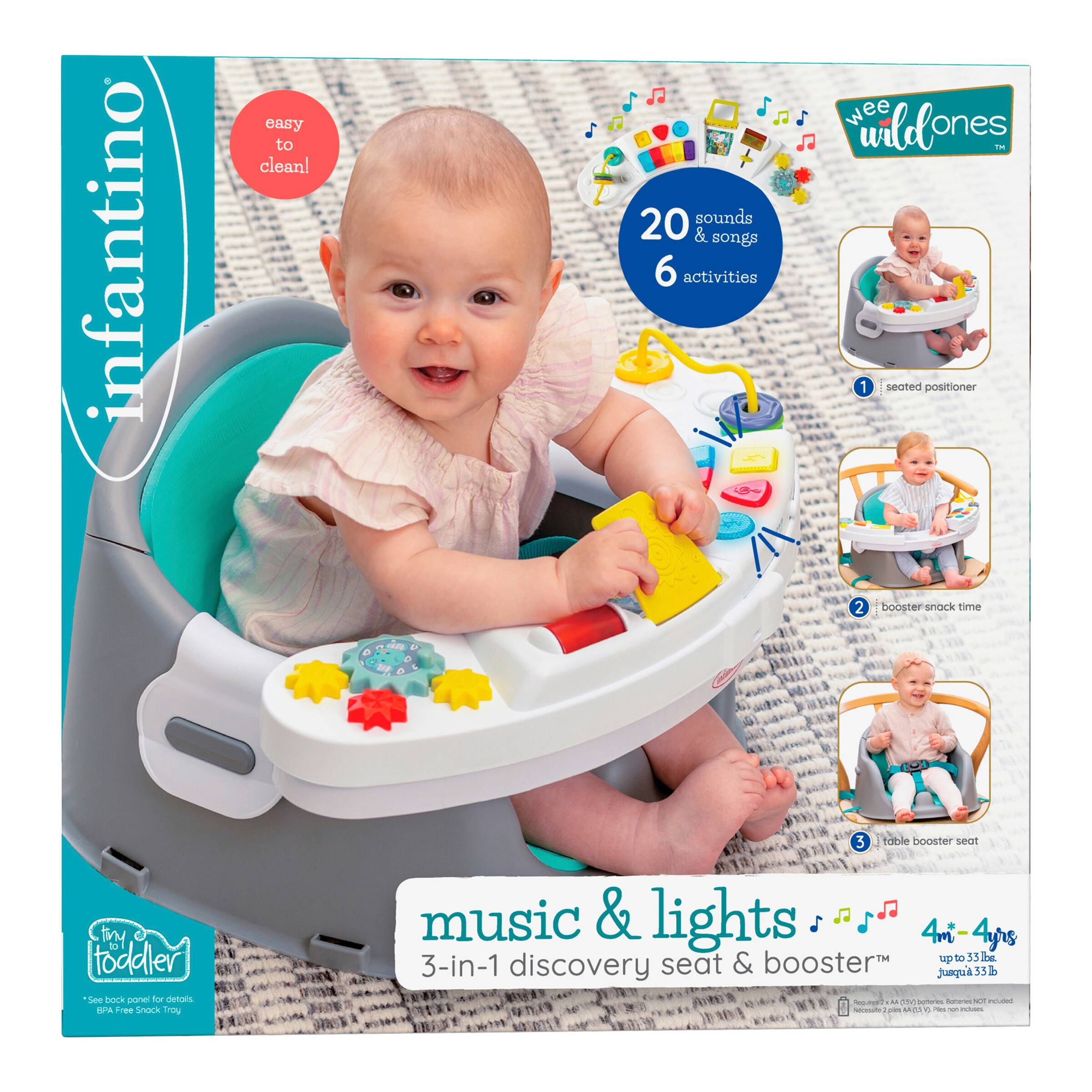 Infantino Entdeckungssitz 3in1 mit Licht & Sound