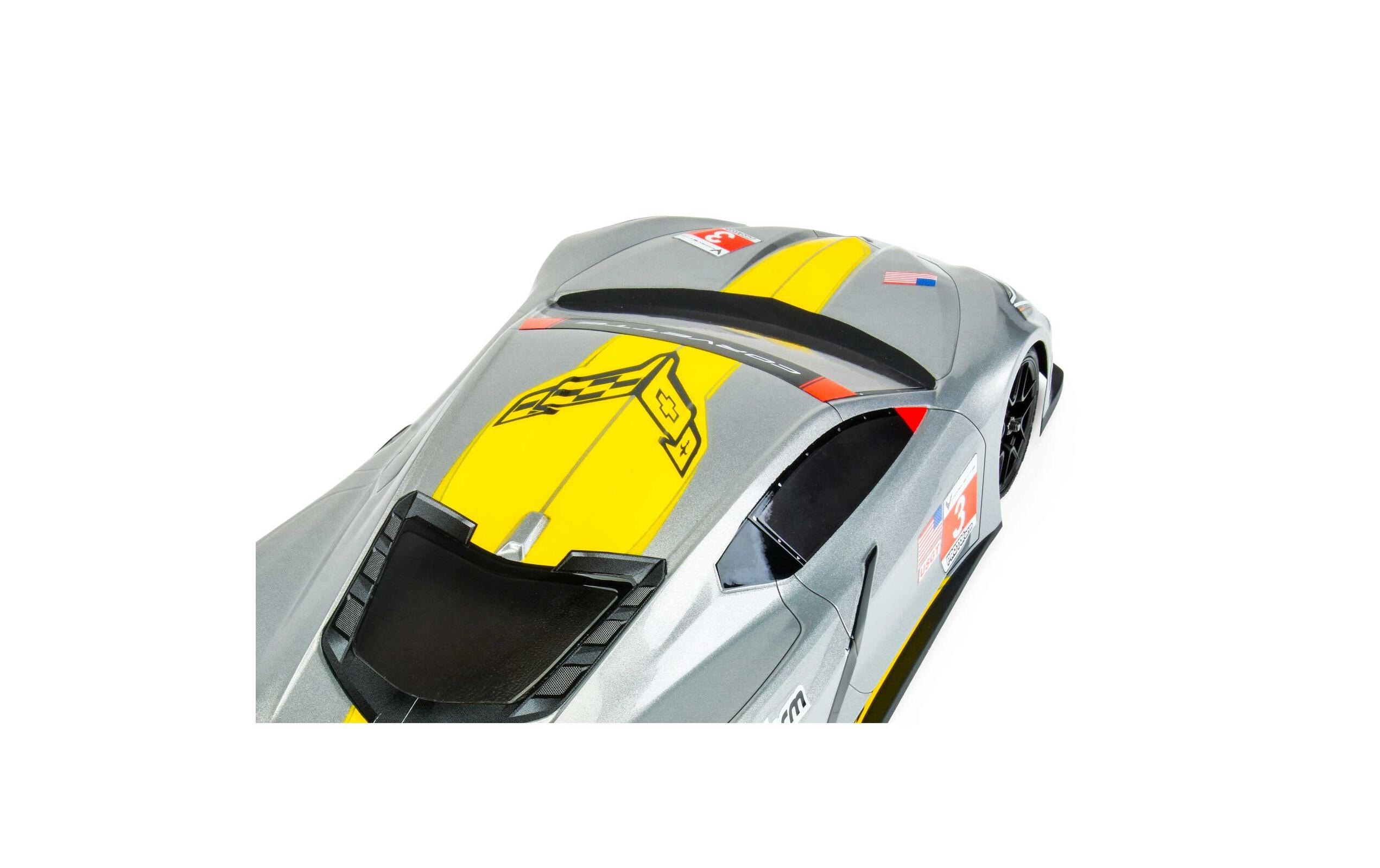 Karosserie Chevrolet Corvette C8 unlackiert, 1:10190 mm Tourenwagen Karosserie