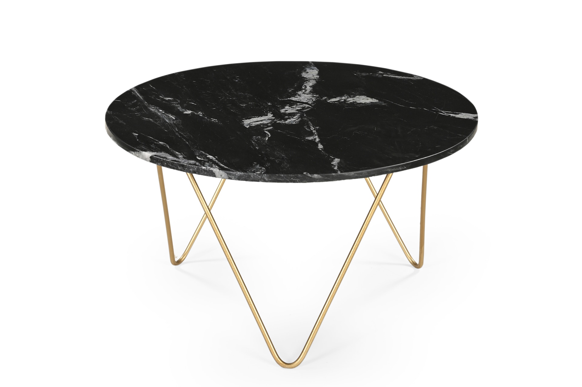Couchtisch LORENA 70x70 cm Marmor Schwarz