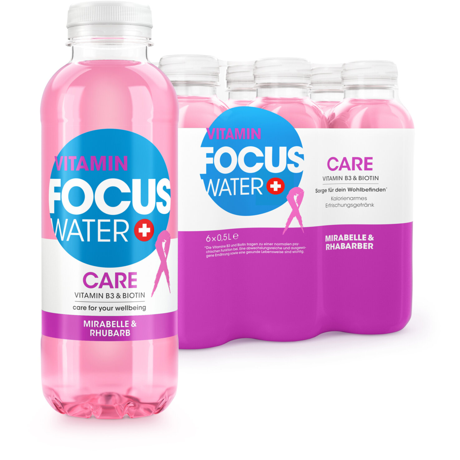 FOCUSWATER Care Mirabelle & Rhabarber 6x50cl -300cl