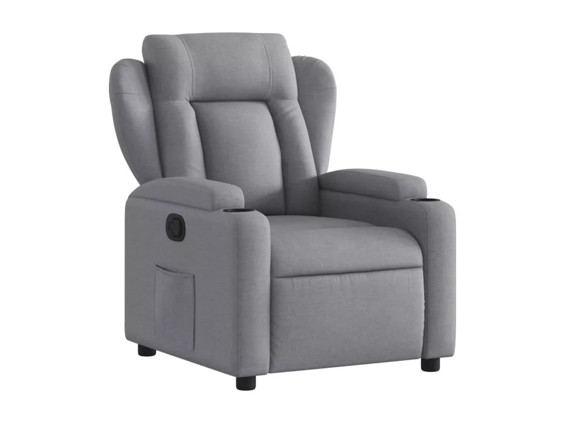 Fauteuil inclinable Gris clair Tissu
