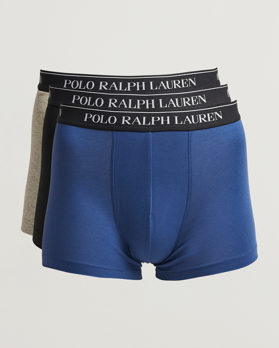 Polo Ralph Lauren 3-Pack Trunk Black/Grey/Royal Blue