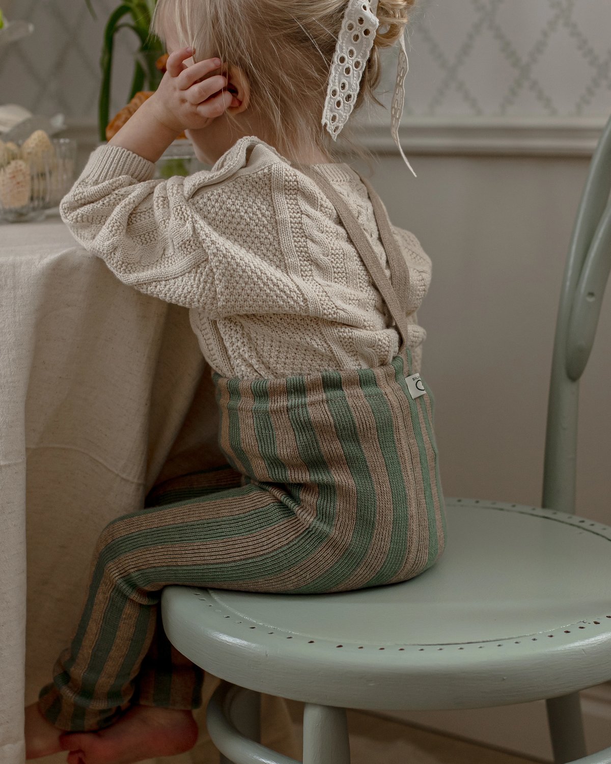 Strømpebukse Rib u/ føtter, m/ seler – Footless Tights