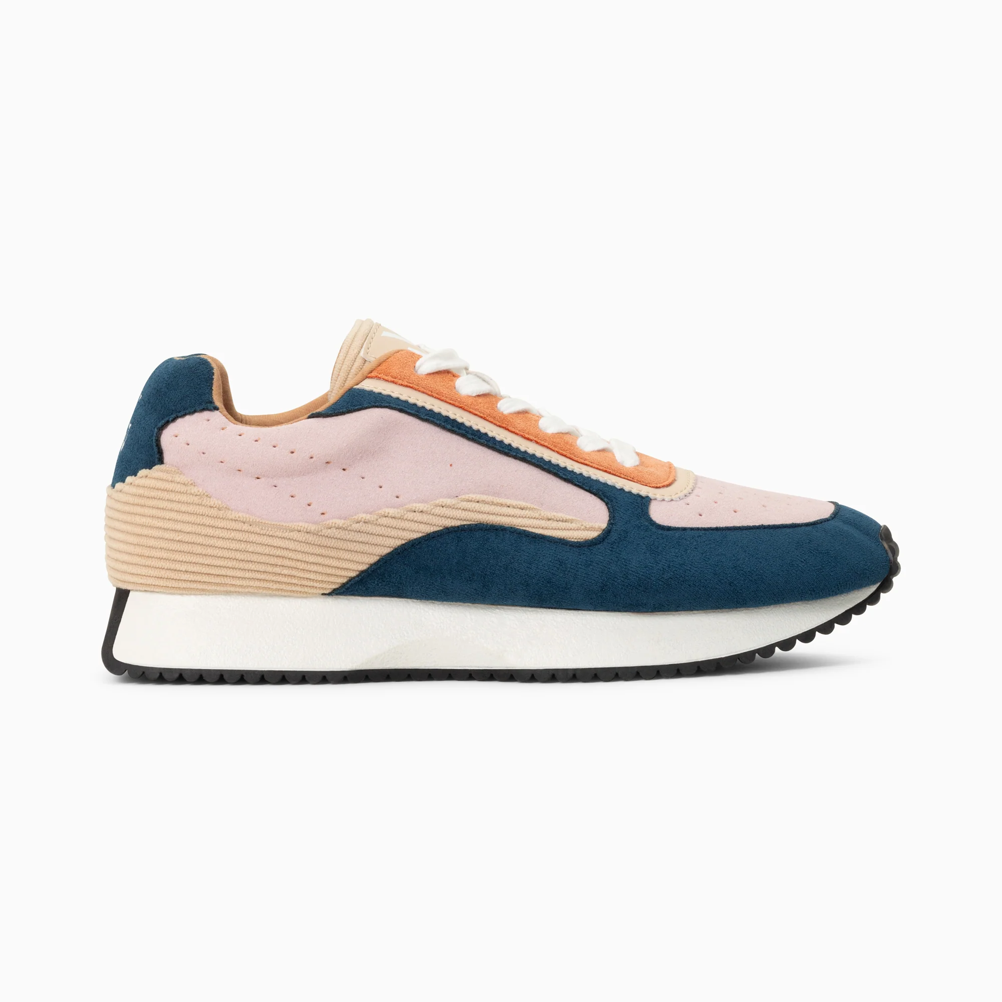 Sneakers-Baskets Pekka bleu et rose pâle à semelle running